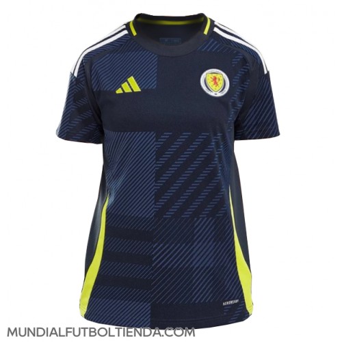 Camiseta Escocia Primera Equipación Replica Eurocopa 2024 para mujer mangas cortas